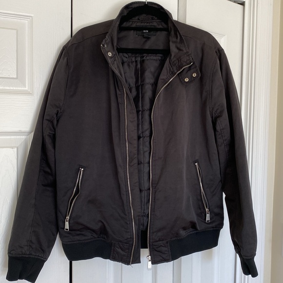 H&M Black Bomber Jacket Sz M - Picture 2 of 11